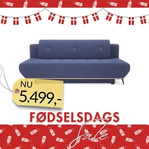 Sovesofa Villads, Pocket indlæg, Blå